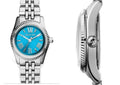 Michael Kors Lexington Quartz Blue Dial Silver Steel Strap Watch For Women - MK3328