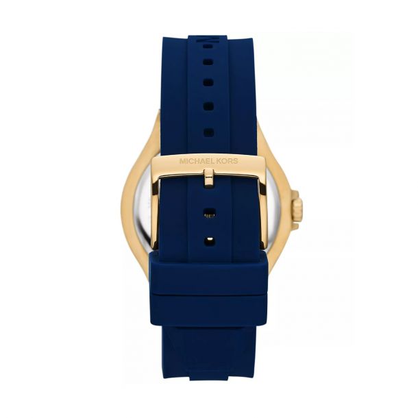 Michael Kors Janelle Three Hand Blue Dial Blue Rubber Strap Watch For Women - MK7140