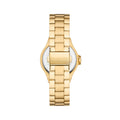 Michael Kors Lennox Three-Hand Silver Dial Gold Steel Strap Watch For Women - MK7278