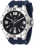 Tommy Hilfiger Drew Black Dial Black Rubber Strap Watch for Men - 1791062