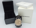 Emporio Armani Kappa Classic Brown Dial Brown Leather Strap Watch For Men - AR9106