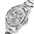 Guess Queen Quartz Silver Dial Silver Steel Strap Watch For Women - GW0464L1