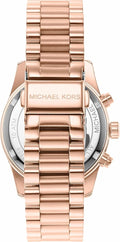 Michael Kors Lexington Chronograph Grey Dial Rose Gold Steel Strap Watch For Women - MK7217