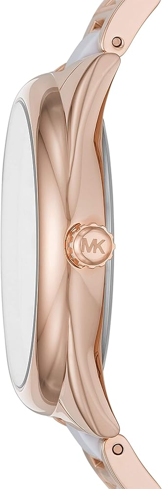 Michael Kors Janelle Three Hand Rose Gold Dial Two Tone Steel Strap Watch For Women - MK7134