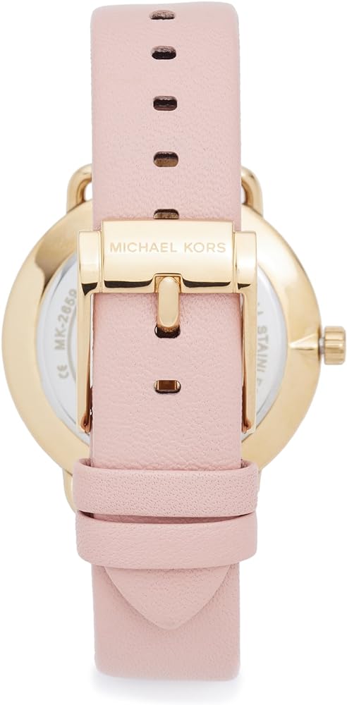 Michael Kors Portia Quartz White Dial Pink Leather Strap Watch For Women - MK2659