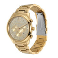 Michael Kors Janelle Chronograph Gold Dial Gold Steel Strap Watch For Men - MK8995