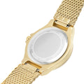 Michael Kors Lennox Three-Hand Gold Dial Gold Mesh Bracelet Watch For Women - MK7335