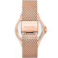 Michael Kors Lennox Three Hand Rose Gold Dial Rose Gold Mesh Strap Watch For Women - MK7336