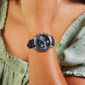 Tommy Hilfiger Ari Quartz Diamonds Blue Dial Blue Leather Strap Watch for Women - 1781979