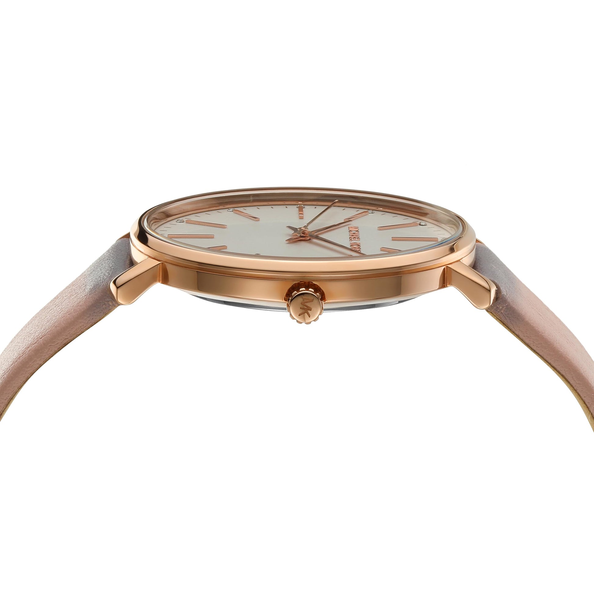 Michael Kors Pyper Quartz White Dial Pink Leather Strap Watch For Women - MK2741