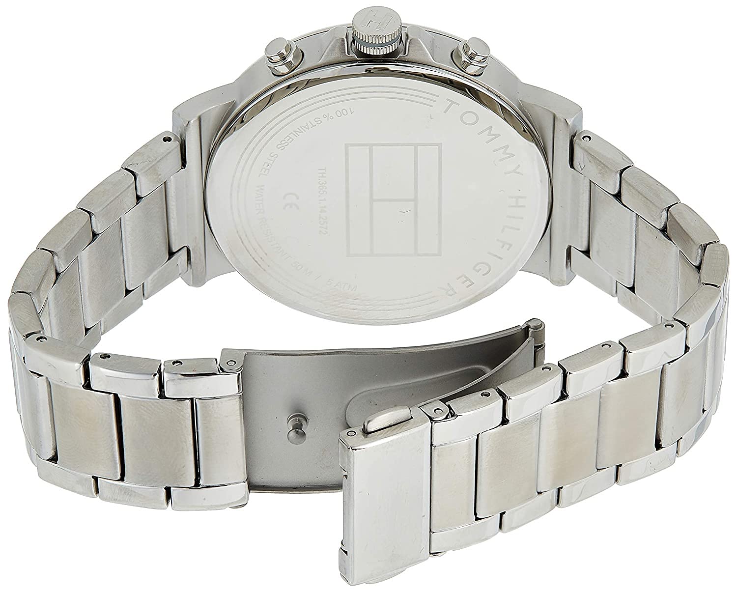 Tommy Hilfiger Chronograph Grey Dial Silver Steel Strap Watch for Men - 1710382