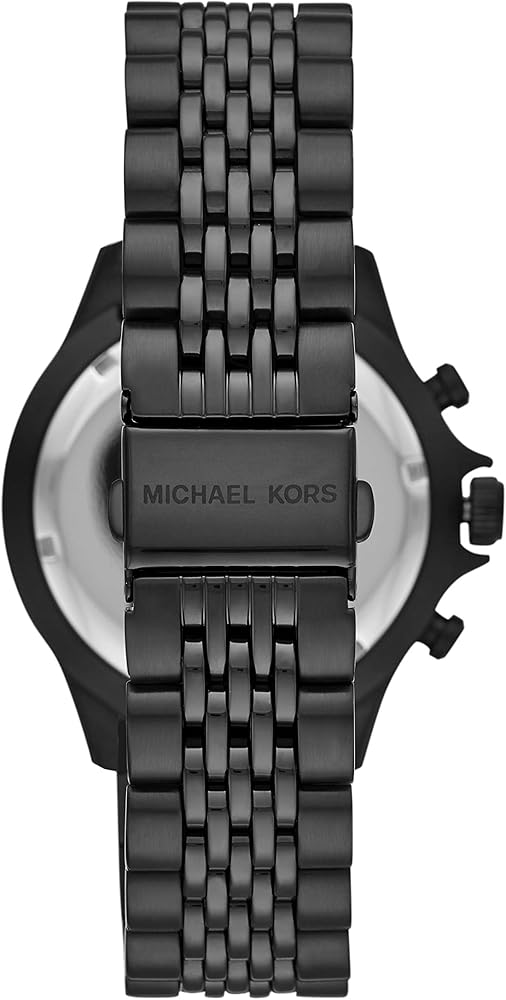 Michael Kors Bayville Chronograph Black Dial Black Steel Strap Watch For Men - MK8750