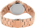 Michael Kors Lennox Three-Hand Black Dial Rose Gold Steel Strap Watch For Women - MK7233