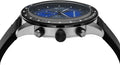 Emporio Armani Mario Chronograph Blue Dial Black Leather Strap Watch For Men - AR11522