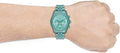 Michael Kors Lexington Chronograph Turquoise Dial Turquoise Steel Strap Watch For Men - MK8793