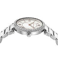 Michael Kors Parker Three Hand White Dial Silver Steel Strap Watch For Women - MK4694