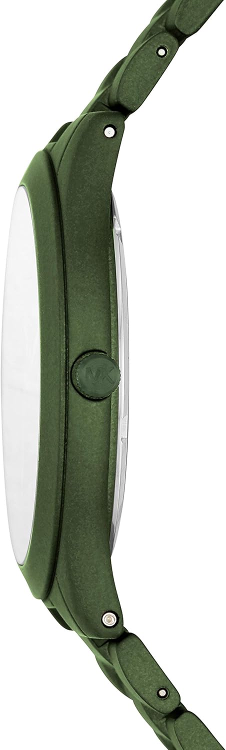 Michael Kors Slim Runway Green Dial Green Steel Strap Watch for Women - MK4526