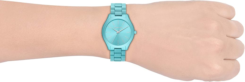 Michael Kors Slim Runway Blue Dial Blue Steel Strap Watch For Women - MK4525