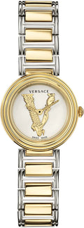 Versace Virtus Quartz White Dial Two Tone Steel Strap Watch For Women - VET300721