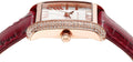 Michael Kors Emery Quartz Diamonds Silver Dial Red Leather Strap Watch For Women - MK4689