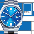 Citizen x Pantone Automatic Blue Dial Silver Steel Strap Watch For Men - NJ0158-89L