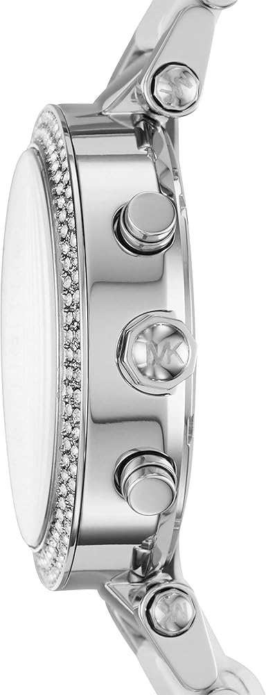 Michael Kors Parker Chronograph Silver Dial Silver Steel Strap Watch For Women - MK6354