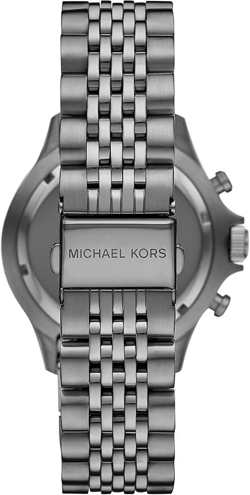 Michael Kors Bayville Chronograph Blue Dial Grey Steel Strap Watch For Men - MK8727