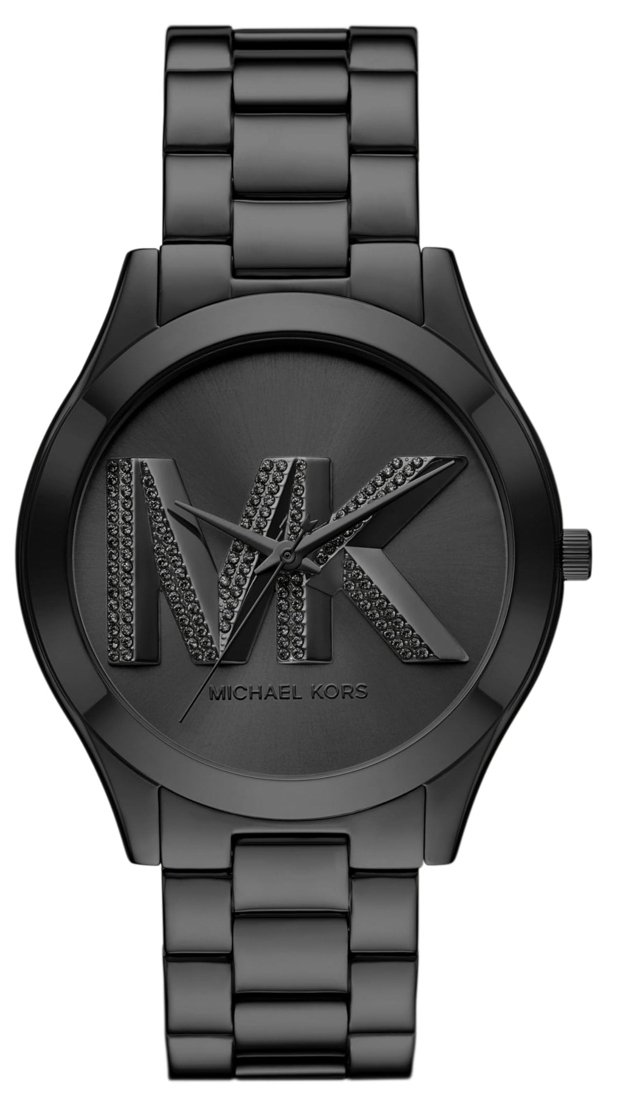 Michael Kors Slim Runway Analog Black Dial Black Steel Strap Watch For Women - MK4734