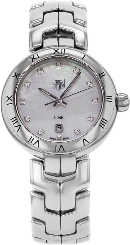 Tag Heuer Link Diamonds Mother of Pearl Dial Silver Steel Strap Watch for Women -  WAT1417.BA0954