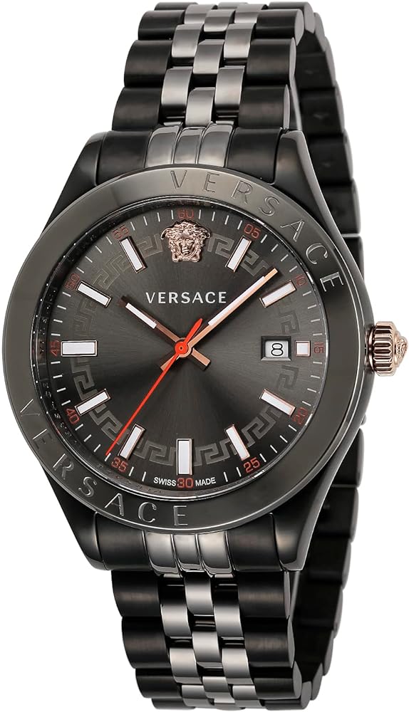 Versace Hellenyium Analog Black Dial Black Steel Strap Watch For Men - VEVK00320