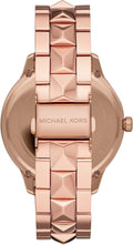 Michael Kors Runway Mercer Quartz Rose Gold Dial Rose Gold Steel Strap Watch For Women - MK6736