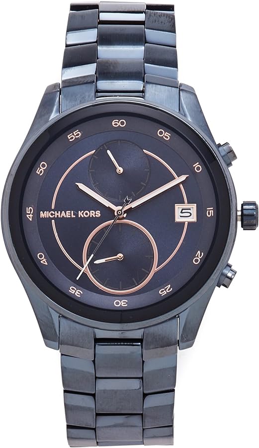 Michael Kors Briar Blue Dial Blue Steel Strap Watch For Women - MK6468