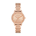 Michael Kors Melissa Three Hand Rose Gold Dial Rose Gold Steel Strap Watch For Women - MK4369