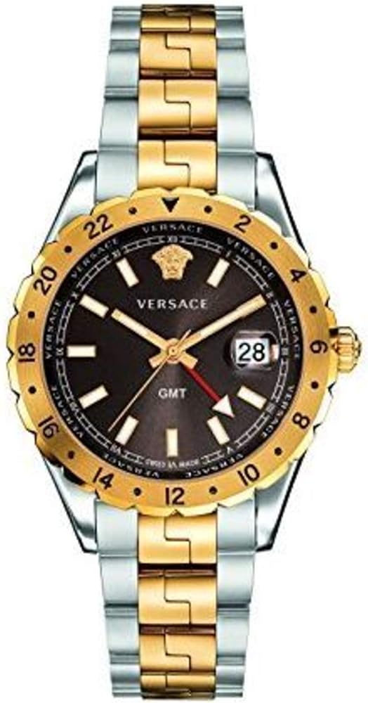 Versace Hellenyium Quartz Brown Dial Two Tone Steel Strap Watch For Men - V11040015Â 