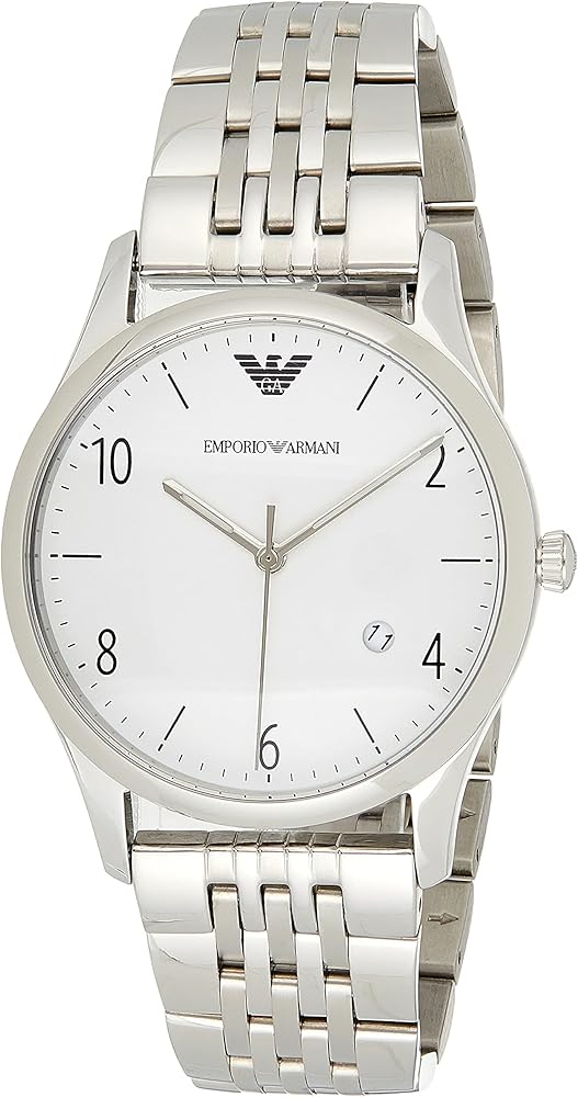 Emporio Armani Classic Silver Dial Silver Steel Strap Watch For Men - AR1867