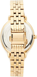 Michael Kors Cinthia Quartz Gold Dial Gold Steel Strap Watch For Women - MK3681