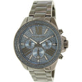 Michael Kors Wren Chronograph Quartz Blue Dial Grey Steel Strap Watch For Women - MK6097