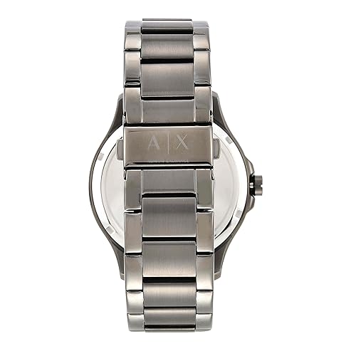 Armani Exchange Hampton Chronograph Grey Dial Grey Steel Strap Watch For Men - AX2194