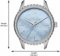 Michael Kors Layton Chronograph Mother of Pearl Blue Dial Silver Steel Strap Watch For Women - MK6847