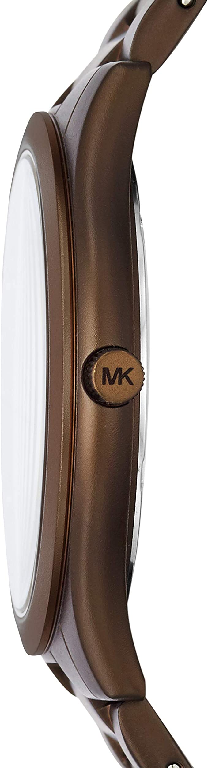 Michael Kors Slim Runway Brown Dial Brown Steel Strap Watch For Women - MK4508