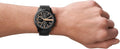 Armani Exchange Chronograph Black Dial Black Steel Strap Watch For Men - AX2429