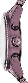 Michael Kors Ritz Chronograph Purple Dial Purple Steel Strap Watch For Women - MK6720