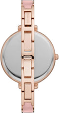 Michael Kors Jaryn Analog Gold Dial Pink Steel Strap Watch For Women - MK4545