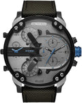 Diesel Mr Daddy 2.0 Chronograph Grey Dial Black Nylon Strap Watch For Men - DZ7420