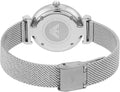 Emporio Armani Gianni T-Bar Quartz Mother of Pearl Dial Silver Mesh Bracelet Watch For Women - AR11319