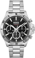 Hugo Boss Troper Chronograph Blue Dial Silver Steel Strap Watch For Men - 1514057