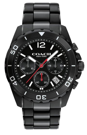 Coach Kent Black Dial Black Stainless Steel Watch for Men - 14602554