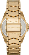 Michael Kors Whitney Three-Hand White Dial Gold Steel Strap Watch For Women - MK6693