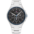 Tommy Hilfiger Justin Chronograph Gray Dial Silver Steel Strap Watch For Men - 1792054