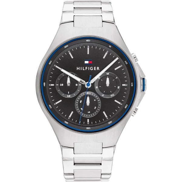 Tommy Hilfiger Justin Chronograph Gray Dial Silver Steel Strap Watch For Men - 1792054